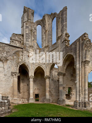 Frankr ële-de-France Chaalis Abteiruine 67096 Nordkonche / Nordosten Stockfoto