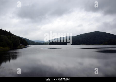 Myczkowskie See auf dem San River in der Nähe von Solina-Myczkowce dam. Bieszczady-gebirge, Polen. Stockfoto