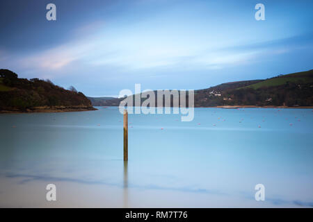 Einen Abend lang exsposure Schoß der schönen Devon Mündung in Salcombe, South Devon. Stockfoto