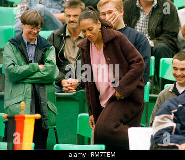 Rochus Club Düsseldorf (DŸsseldorf, Düsseldorf) Deutschland 20.5.1999, Tennis: World Team Cup - - - Barbara Becker schwanger Stockfoto