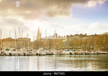 Marina im Downton von La Rochelle, Frankreich Stockfoto