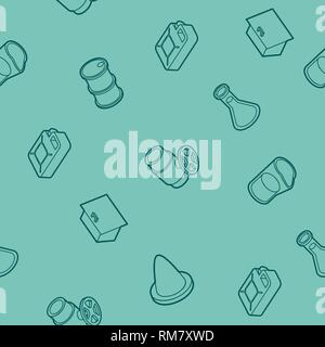 Gas Umrisse isometrische Muster. Vector Illustration, EPS 10. Stock Vektor