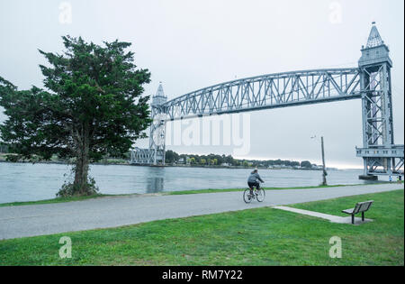 Rail Road Bridges auf Cape Cod Canal Stockfoto