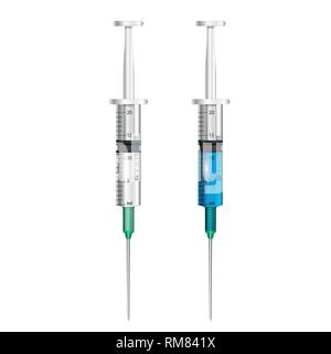 Spritze auf weißem Hintergrund Stock Vektor