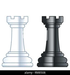 Illustration der abstrakten Schach rook Stücke Stock Vektor