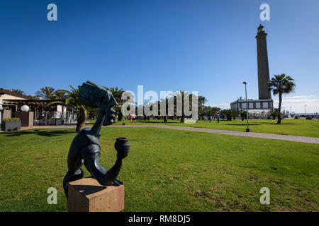 Sonnigen Tag in der Nähe der Leuchtturm von Maspalomas Stockfoto