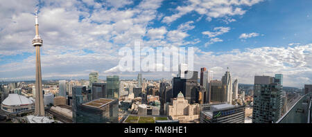 Toronto, 29.September: Antenne morgen Blick auf das Toronto Downtown am 29.Sep, 2018 in Toronto, Kanada Stockfoto