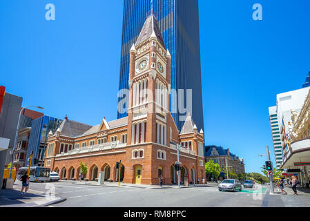 Perth Rathaus in Australien von Sträflingen erbaute Stockfoto