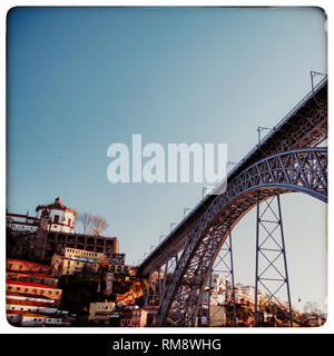 Maria Pia Brücke, Porto, Portugal Stockfoto