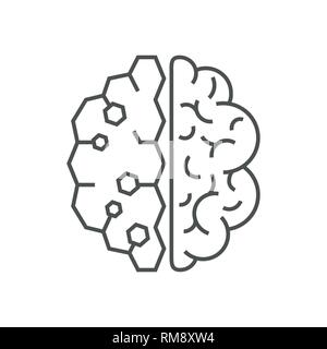 AI künstliche Intelligenz Symbol. EPS 10. Editierbare Anschlag Stock Vektor