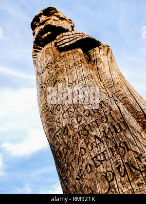 Holz- Slawischen heidnischen Götzen. Holz- Slawischen heidnischen Götzen. Stockfoto