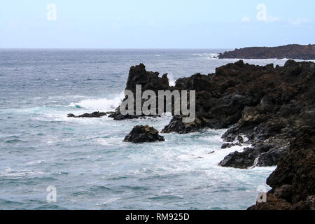 Die schöne Atlantik an der Küste von Lanzarote Stockfoto