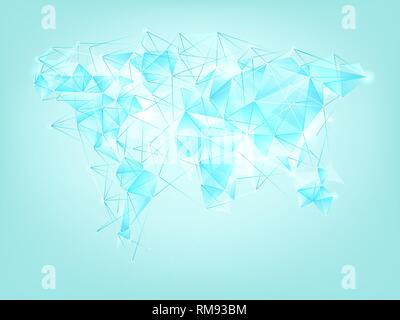 Weltkarte polygon Zusammenfassung Hintergrund. Stock Vektor