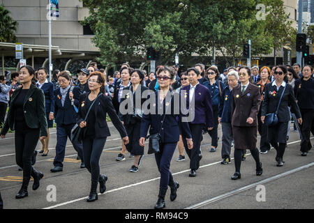 ANZAC Day Parade 2018 in St Kilda Road, Melbourne, Victoria, Australien. Stockfoto