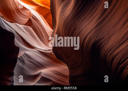 Lower Antelope Canyon in Arizona ist ein Ort, wo alle Touristen aus der ganzen Welt Träume zu erhalten, weil Antelope Canyon eine einzigartige Natur ist ph Stockfoto