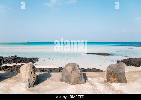 Sehwa Strand auf der Insel Jeju, Korea Stockfoto