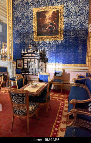 Die Zimmer im ersten Stock des Palazzo Pitti, die Häuser der Galerie Palatina und der königlichen und kaiserlichen Apartments. Stockfoto
