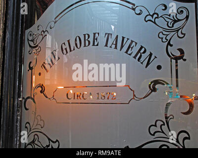 Die Globus Taverne ca. 1872 Pub, 8 Bedale St, London, England, UK, SE 1 9 AL Stockfoto