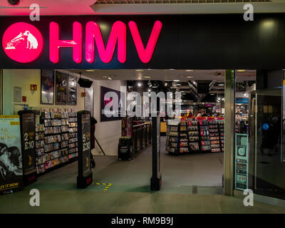 HMV store in Middlesbrough Town Center kürzlich von Sunrise Datensätze erfasst und somit vermieden Schließung Stockfoto