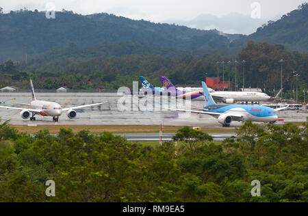 Dreamliner startklar Stockfoto