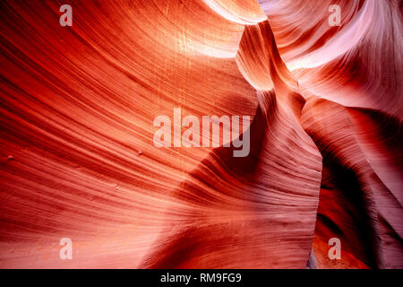 Lower Antelope Canyon in Arizona ist der Ort, wo alle Touristen aus der ganzen Welt träumt davon, weil diese Schlucht ist der einzigartige Schöpfer von Stockfoto