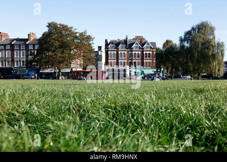 Blick auf Blackheath gemeinsamen zu Royal Parade, Blackheath Village, London, UK Stockfoto