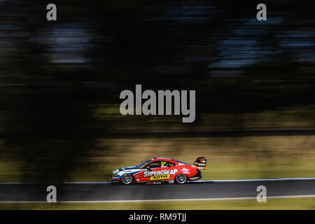 Phillip Island, Victoria, Australien. 14 Feb, 2019. Australische Super Autos Test Tag; Chaz Mostert treibt die Tickford Racing Ford Mustang während der2019 Supercars test Tag Credit: Aktion plus Sport/Alamy leben Nachrichten Stockfoto