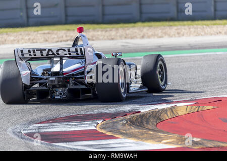 Austin, Texas, USA. 13 Feb, 2019. JOSEF NEWGARDEN (2) von den Vereinigten Staaten durch die dreht sich während der Praxis geht für die IndyCar Frühling Test am Stromkreis des Americas in Austin, Texas. (Bild: © Walter G Arce Sr Asp Inc/ASP) Credit: ZUMA Press, Inc./Alamy leben Nachrichten Stockfoto