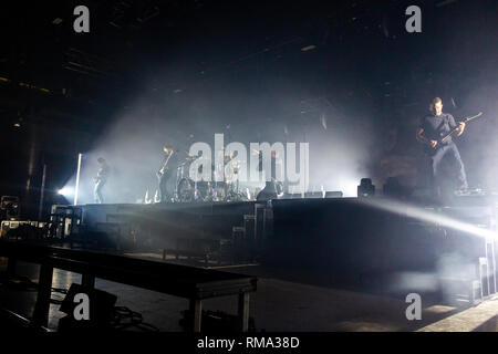 Mailand, Italien. 13 Feb, 2019. Parkway Drive live in Concert im Alcatraz in Mailand, Italien. Credit: Alessandro Bremec/Alamy leben Nachrichten Stockfoto