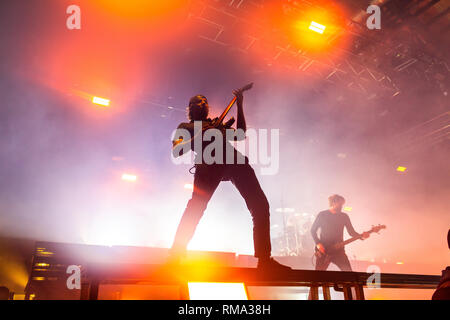 Mailand, Italien. 13 Feb, 2019. Parkway Drive live in Concert im Alcatraz in Mailand, Italien. Credit: Alessandro Bremec/Alamy leben Nachrichten Stockfoto