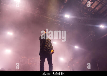 Mailand, Italien. 13 Feb, 2019. Parkway Drive live in Concert im Alcatraz in Mailand, Italien. Credit: Alessandro Bremec/Alamy leben Nachrichten Stockfoto