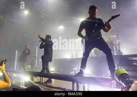 Mailand, Italien. 13 Feb, 2019. Parkway Drive live in Concert im Alcatraz in Mailand, Italien. Credit: Alessandro Bremec/Alamy leben Nachrichten Stockfoto