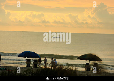 Nachmittag am Strand in Myrtle Beach, SC Stockfoto