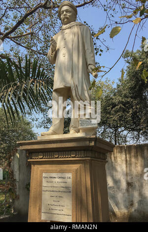 13-02-2019 - Statue von Gopal Krishna Gokhale Patriot und Staatsmann; Bombay Mumbai, Maharashtra, Indien Asien Stockfoto