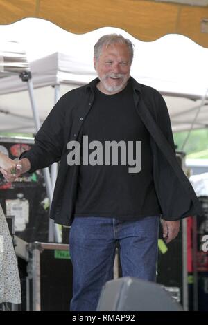 Sänger, Songwriter und Gitarrist Jorma Kaukonen ist dargestellt auf der Bühne während einer "live"-Konzert aussehen. Stockfoto