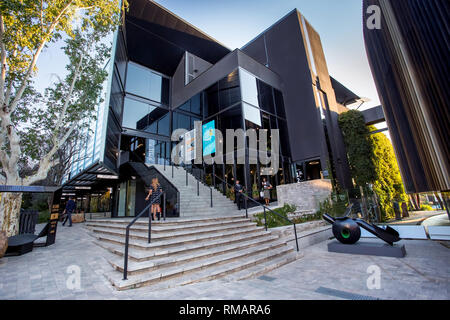 Johannesburg, Südafrika - 11 September - 2018: Modernes Gebäude mit Glasfront. Die Außenseite des kunst-Galerie und Veranstaltungsort. Stockfoto