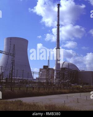 Die Isar II Kernkraftwerk Ohu in der Nähe von Landhut Stockfoto