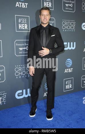 Die 24. jährliche Critics Choice Awards mit: Justin Hartley Wo: Los Angeles, Kalifornien, Vereinigte Staaten, wenn: 13 Jan 2019 Credit: Apega/WENN.com Stockfoto