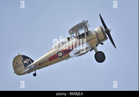 Gloster Gladiator 2. Weltkrieg, der letzten bi-Ebene Kämpfer. Stockfoto