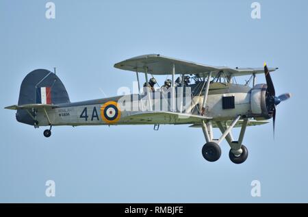 Fairy Swordfish Weltkrieg zwei Torpedo Flugzeug, historischen Flug Stockfoto