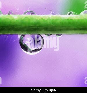 Aquarell Wassertropfen auf Vector Art. Stock Vektor