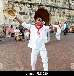 Traditionelle Latino Tanzen in Cartagena Kolumbien Südamerika Stockfoto