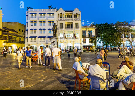 Plaza De Los Coches Cartagena Kolumbien Südamerika Stockfoto