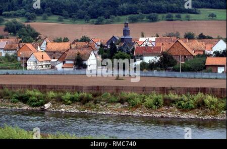 Deutsch-deutsche Grenze in Lindewerra. Stockfoto