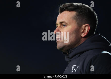 Shay Given, Derby County Torwarttrainer - Ipswich Town v Derby County, Sky Bet Meisterschaft, Portman Road, Ipswich - 13. Februar 2019 Editorial Stockfoto