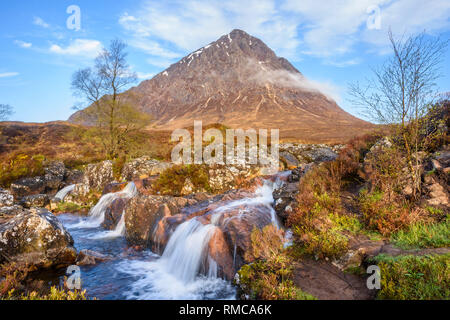 Buachaille Etive Mor, Glen Etive, in der Nähe von Glencoe und Rannoch Moor, Highlands, Schottland Stockfoto