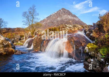 Buachaille Etive Mor, Glen Etive, in der Nähe von Glencoe und Rannoch Moor, Highlands, Schottland Stockfoto
