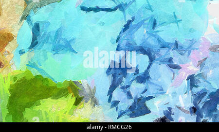 Öl pastell Zeichnung. Abstrakte Farbe Hintergrund. Fine Art Print. Impressionismus stil Abstraktion. Moderne surrealismus Malerei. Gut als wanddekor Poster. Stockfoto