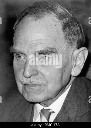 Otto Hahn, Deutscher Nobelpreisträger für Chemie (1944). Das Bild wurde auf der Nobelpreisträger in Lindau gefasst. Stockfoto