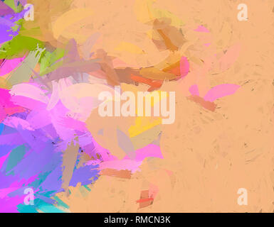 Öl pastell Zeichnung. Abstrakte Farbe Hintergrund. Fine Art Print. Impressionismus stil Abstraktion. Moderne surrealismus Malerei. Gut als wanddekor Poster. Stockfoto